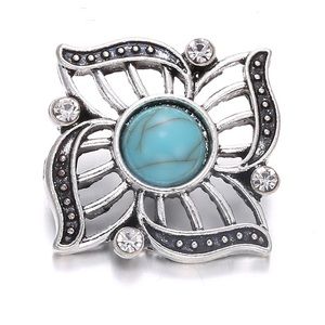Snap! Button turquoise cabochon